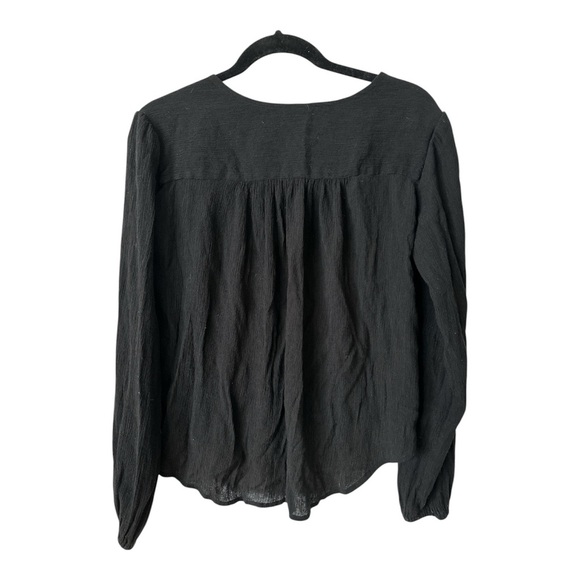 FREE PEOPLE CHECK ON IT BLACK WRAP TOP SIZE XS - Picture 5 of 7